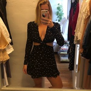 Reformation star print mini dress